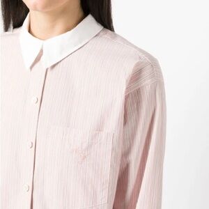 ACNE LOGO EMBROIDERED BUTTON DOWN
